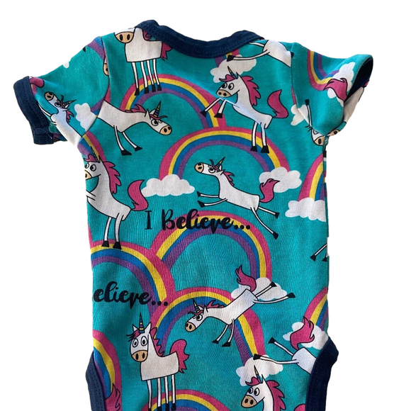 LAZY ONE UNICORN ONESIE sz 6m - Picture 2 of 4